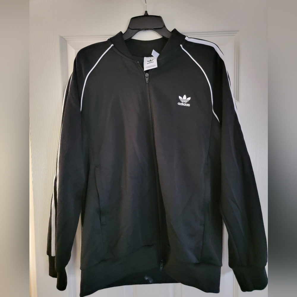 Mens ADIDAS 3 Stripe Jacket Black XL